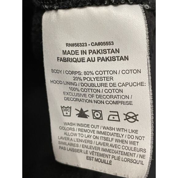 Nike Just Do‎ It Hoodie Sweatshirt Men Size Small Black Spell Out Embroidered - Picture 6 of 6